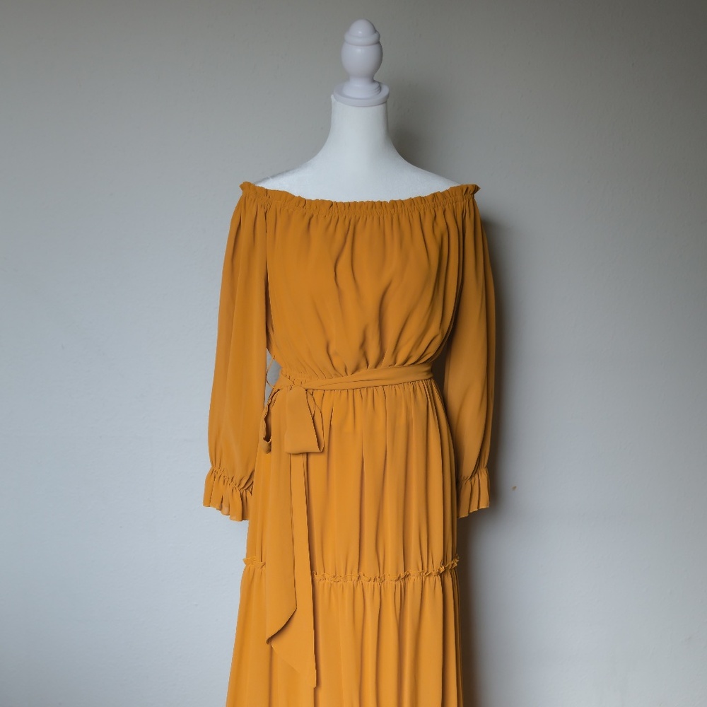 Baltic Born Maxi Dress in Mustard, Size Medium